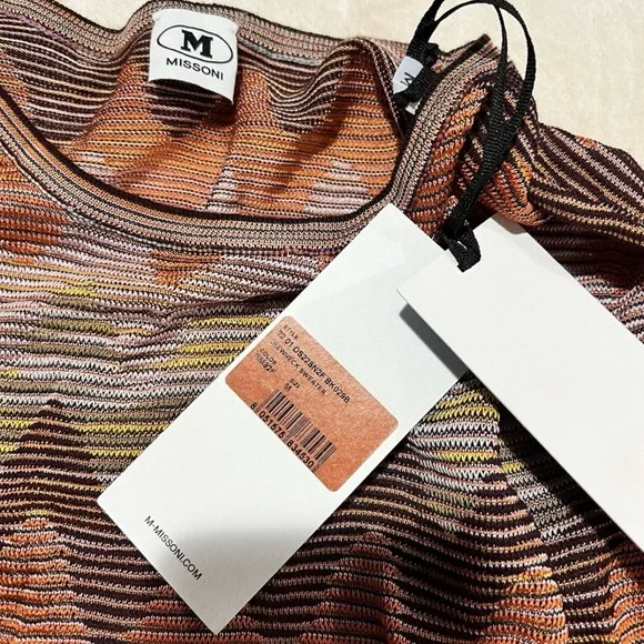 M missoni zig zag long sleeves knit top size M